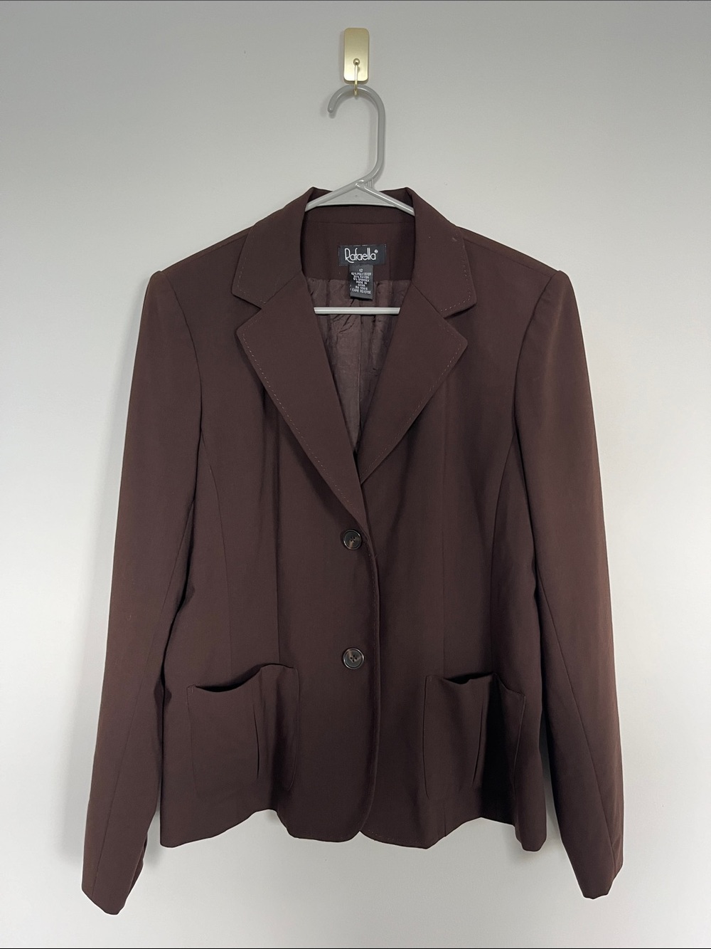 Women's Dark Brown Two-Button Tailored Blazer
